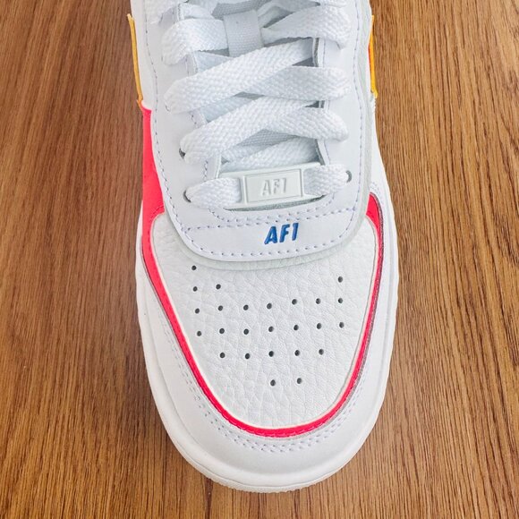 ⭐Nike Air Force 1 Shadow 6.5 Womens Retro Shoes Sneakers White Orange DZ1847-100 - Picture 13 of 14